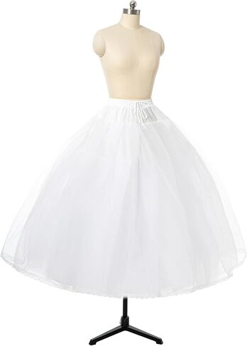 Wowbridal Women Fetticless Petticoats 8 طبقات تول كرينولين أسفل الزفاف لباس ثوب الكرة الأبيض in Kuwait