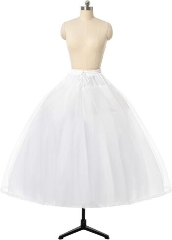 Wowbridal Women Fetticless Petticoats 8 طبقات تول كرينولين أسفل الزفاف لباس ثوب الكرة الأبيض in Kuwait
