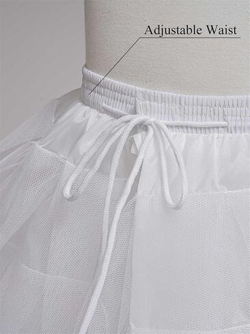 Wowbridal Women Fetticless Petticoats 8 طبقات تول كرينولين أسفل الزفاف لباس ثوب الكرة الأبيض in Kuwait