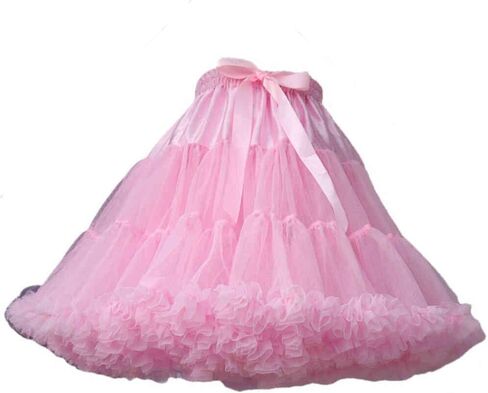 Women's Dual Purpose of Petticoat and Skirt above Knee Underskirt Multicolour Tutu Skirt Fluffy Ballet Dress in Saudi Arabia