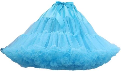 Women's Dual Purpose of Petticoat and Skirt above Knee Underskirt Multicolour Tutu Skirt Fluffy Ballet Dress in Saudi Arabia