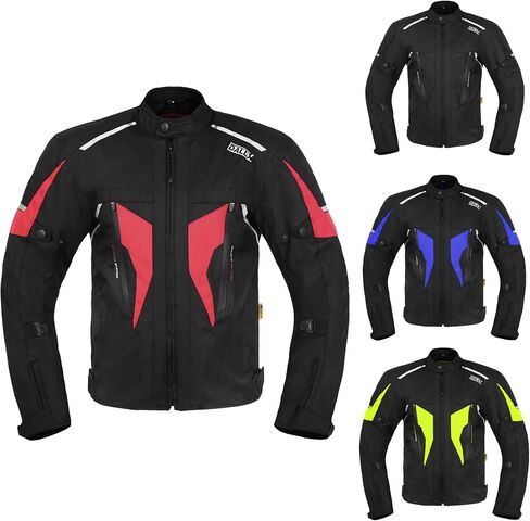 DALLX Motorcycle Textile Adventure Dirt Bike Riding Jackets with CE Armor for Mens Width Adjustment and Air Vent Zipper in Kuwait