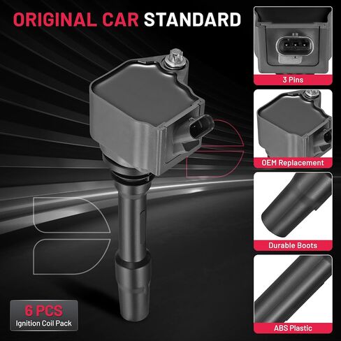 BDFHYK Ignition Coil Pack UF300 Set of 6 Compatible with BMW 325i 335i 328i 525i 530i 330i 650i X3 X5 M3 Z3 2.5L 2.8L 3.0L 3.2L 5.4L V6 V8 Replacement for UF354 12131748017 12131703825 UF645 in Saudi Arabia