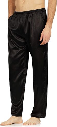 Yimanie Men's Silk Pajama Pant Comfy Soft Lounge Sleep Pants in Kuwait