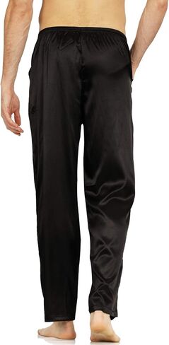 Yimanie Men's Silk Pajama Pant Comfy Soft Lounge Sleep Pants in Kuwait