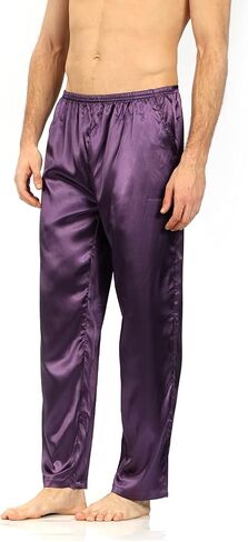 Yimanie Men's Silk Pajama Pant Comfy Soft Lounge Sleep Pants in Kuwait