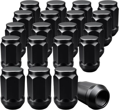 1/2-20 Lug Nuts 20pcs استبدال أسود لعام 1987-2018 Jeep Wrangler ، 2002-2012 Jeep Liberty ، 1993-2010 Jeep Grand Cherokee Wheel Wheel Lug Lug Conts in Kuwait