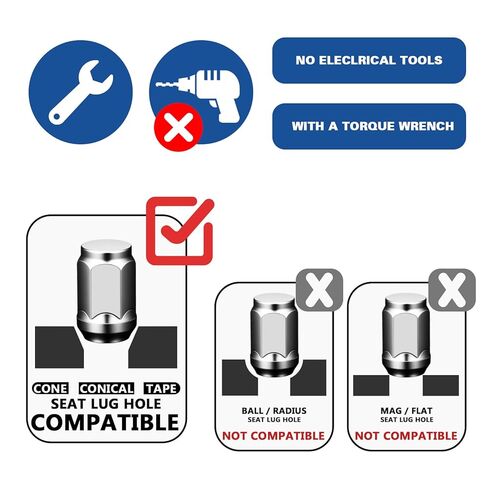 1/2-20 Lug Nuts 20pcs Black Replacement for 1987-2018 Jeep Wrangler, 2002-2012 Jeep Liberty, 1993-2010 Jeep Grand Cherokee Aftermarket Wheel Closed End Lug Nuts in Kuwait