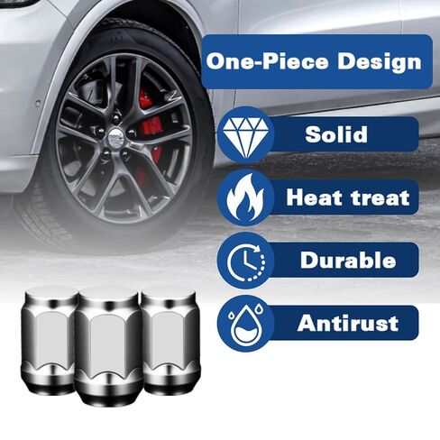 1/2-20 Lug Nuts 20pcs Black Replacement for 1987-2018 Jeep Wrangler, 2002-2012 Jeep Liberty, 1993-2010 Jeep Grand Cherokee Aftermarket Wheel Closed End Lug Nuts in Kuwait