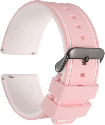 HARFINGTON Silicone Watch Bands Soft Quick Release Rubber Watch Bands with Black Tone Buckle for Men Women in Kuwait