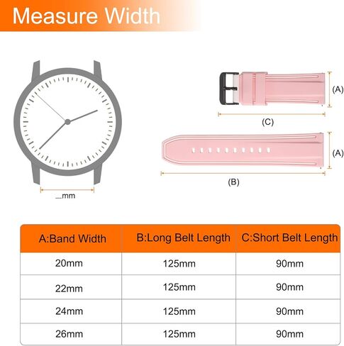 HARFINGTON Silicone Watch Bands Soft Quick Release Rubber Watch Bands with Black Tone Buckle for Men Women in Kuwait