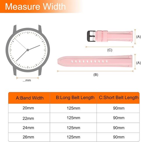 HARFINGTON Silicone Watch Bands Soft Quick Release Rubber Watch Bands with Black Tone Buckle for Men Women in Kuwait