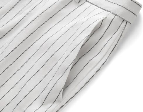 MOGU Men’s Striped Slim Fit Dress Pants – Adjustable Elastic Waist Pinstripe Suit Trousers, Business Casual Slacks in Kuwait