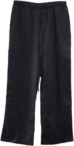 Amazhiyu Men's 100% Linen Summer Casual Elastic Drawstring Loose Pants Pockets in Kuwait
