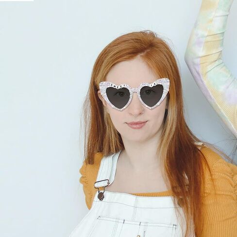 Birthday Sunglasses for Women, Pink Sweet 16 Birthday Glasses Heart Shaped 16th Outfit Decorations for Girl Party Gifts in Saudi Arabia
