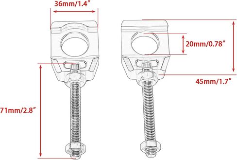 Surron 20mm Rear Axle Blocks,Chain Tensioner Adjuster for Electric Dirt Bike Sur Ron Ultra Bee-Red in Saudi Arabia