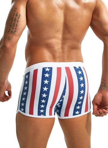 Mizok Mens Hot Prints Swimswear Shorts Swimsuit Boxer موجز طويل in Kuwait