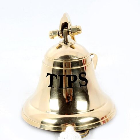 4" Brass Bell Wall Mounted Nautical Bell Ship Bell U.S.Navy Engraved in Saudi Arabia