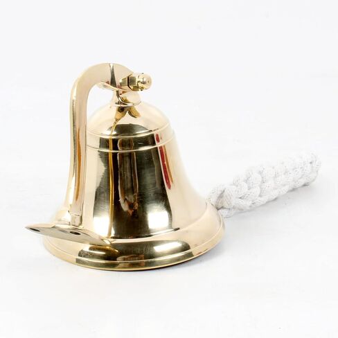 4" Brass Bell Wall Mounted Nautical Bell Ship Bell U.S.Navy Engraved in Saudi Arabia