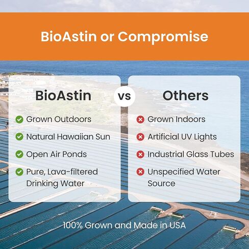 Nutrex Hawaii Bioastin Hawaiian Astaxanthin - 4mg ، 120 Softgels - مكملات مضادة للأكسدة متميزة المزرعة لدعم العين والجلد والمفاصل والمناعة - غير المعدلة وراثيًا وخالية من الغلوتين وخالية من الغلوتين in Kuwait