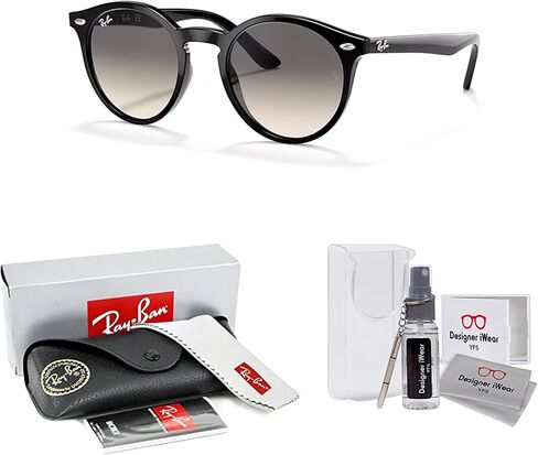 Ray-Ban Junior Kids' Round Sunglasses for Men for Women + BUNDLE with Designer iWear Eyewear Kit in Saudi Arabia