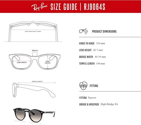 Ray-Ban Junior Kids' Round Sunglasses for Men for Women + BUNDLE with Designer iWear Eyewear Kit in Saudi Arabia