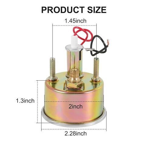 jdmspeed 7-153 مجموعة مقياس ضغط الزيت 0-100 رطل / بوصة مربعة عالمي 12V DC Chrome Black in Saudi Arabia