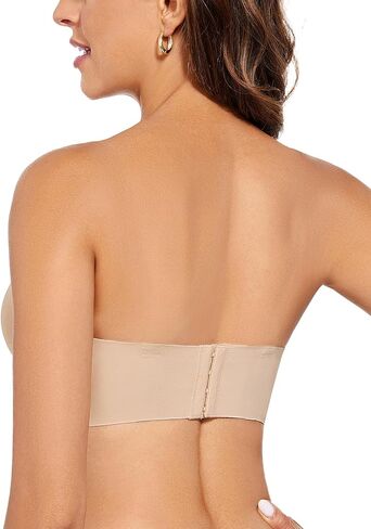Strapless Push Up Bras for Women Thick Padded Balconette Seamless Convertible Bra for Small Chested Add a Cup in Saudi Arabia