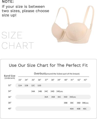 Strapless Push Up Bras for Women Thick Padded Balconette Seamless Convertible Bra for Small Chested Add a Cup in Saudi Arabia