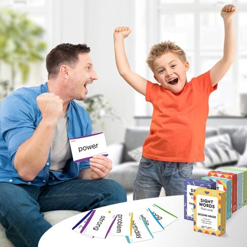 Springflower 1012 Sight Words Flash Card,900 Dolch & Fry High Frequency Sight Word,112 Phonic Flash Cards for Kindergarten Homeschool Supplies Games for Kids Pre-K, Kindergarten, 1st, 2nd, 3rd Grade in Kuwait
