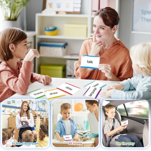 Springflower 1012 Sight Words Flash Card,900 Dolch & Fry High Frequency Sight Word,112 Phonic Flash Cards for Kindergarten Homeschool Supplies Games for Kids Pre-K, Kindergarten, 1st, 2nd, 3rd Grade in Kuwait