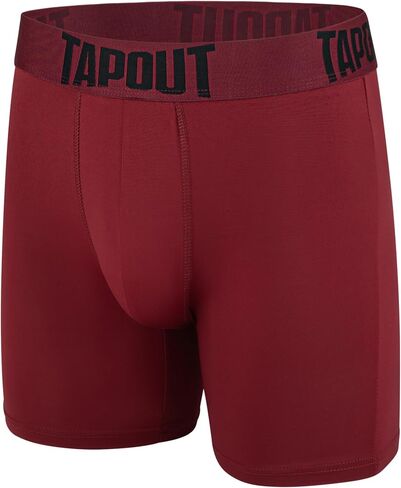 TAPOUT Mens Boxer Briefs 5 Pack Poly Spandex Performance Workout Underwear/FLY-LESS Support Providing Enhance Support in Saudi Arabia