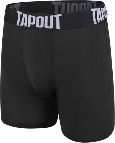 TAPOUT Mens Boxer Briefs 5 Pack Poly Spandex Performance Workout Underwear/FLY-LESS Support Providing Enhance Support in Saudi Arabia