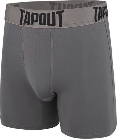 TAPOUT Mens Boxer Briefs 5 Pack Poly Spandex Performance Workout Underwear/FLY-LESS Support Providing Enhance Support in Saudi Arabia