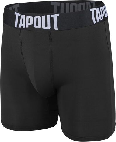 TAPOUT Mens Boxer Briefs 5 Pack Poly Spandex Performance Workout Underwear/FLY-LESS Support Providing Enhance Support in Saudi Arabia