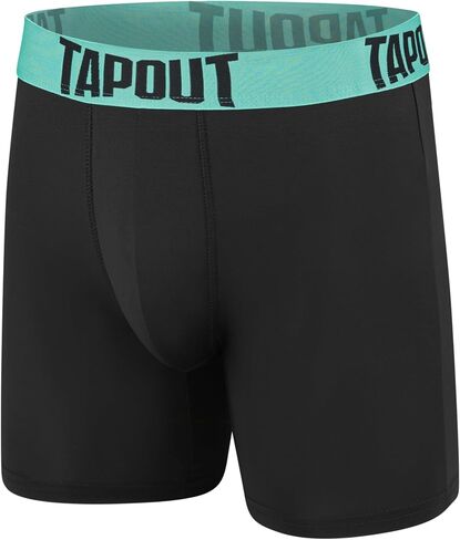 TAPOUT Mens Boxer Briefs 5 Pack Poly Spandex Performance Workout Underwear/FLY-LESS Support Providing Enhance Support in Saudi Arabia