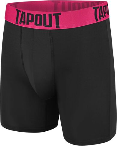 TAPOUT Mens Boxer Briefs 5 Pack Poly Spandex Performance Workout Underwear/FLY-LESS Support Providing Enhance Support in Saudi Arabia