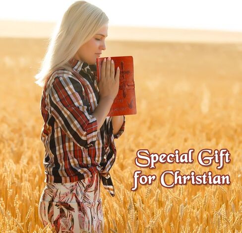 دفتر يوميات جلدي، مجلة مسيحية قابلة لإعادة التعبئة للرجال، جوشوا 1v9، آية الكتاب المقدس المنقوشة، مجلة الكتاب المقدس الملهمة، هدية التشجيع المسيحي لعيد الميلاد للنساء (أنت جميلة) in Kuwait