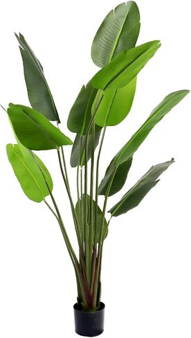 1 Pcs Bird of Paradise 5 Feet Artificial Tree Indoor Decor Realistic Potted Design Tree for Home Office Living Room Kitchen Bedroom Décor in Saudi Arabia