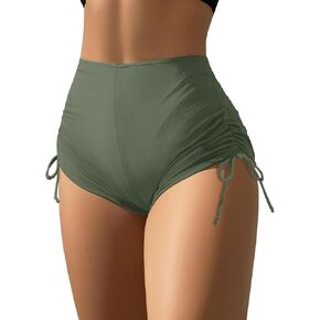 Women High Waisted Swim Shorts - Tummy Control Adjustable Side Tie Bathing Suit Bottom 2025 Boy Shorts