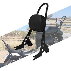 Motorcycle Sissy Bar Detachable Passenger Backrest with Cushion Pad Fit For Harley Sportster Iron 883 XL883N 1200 2004-2022