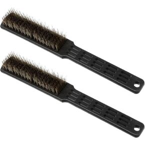 2pcs فرش أحذية البولينج ، فرش سلك إكسسوارات البولينج لتنظيف الطلاء الأوساخ ، قم بإزالة حبيبة الغبار تحسين التنظيف وشريحة الأحذية (أسود ، 8.6 × 1.1 × 0.9 بوصة)