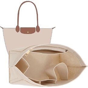 إدراج منظم المحفظة المحسوس لـ Longchamp le Pliage S inserts حقيبة يد (أسود ، صغير)