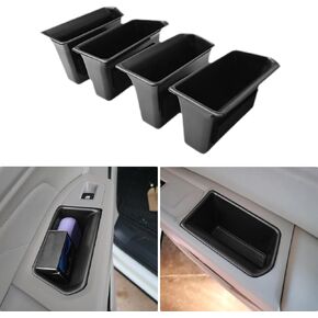 Edbetos Atlas Door Side Storage Box Container متوافق مع 2018-2023 VW ATLAS/ATLAS Cross Sport ، ABS INNER DOOR INNER POCTION POCKERT BALLET GLOVE GLOVE ، 4 مساءً