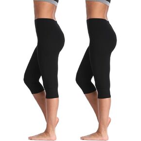 Lightback 2 Pack Capri Leggings for Women Stepratty High Weist Yoga Leggings Soft Order