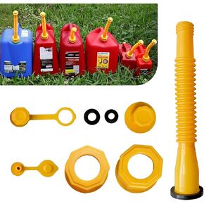 1 PC Hexagonal Nut Anti-Slip Cap Kit, Car Exhaust Tail Plug Nozzle Kit, Car Fuel Tank Anti-Overflow Nozzle Kit, Universal for Most Cars (Yellow)