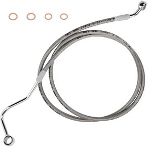 TIGERSGATE Touring Upper Front Brake Line Kit for 2014-Up Harley Street Glide Road Glide Electra Glide Ultra Glide Road King w/ABS, sliver