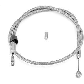 Mofun 46" Extended Length Braided Upper Clutch Cable Stainless Steel Compatible with Harley Touring Road Electra Glide 2021-2024, Fit Softail Fat Boy Low Rider Slim 2018-2024 Black