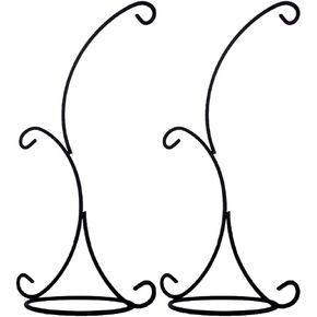 YEARCHY Ornament Display Hanger Rack Stand Hook Chrismas Ornament Party Decoration Holder Air Plant Flower Pot Hanging Terrarium Home Office Decoration (Black, 2)