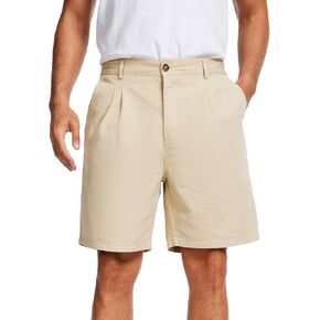 PEHMEA Men's Cargo Shorts Summer Cotton Casual Elastic Waist Short with Pockets for Golf Travel Fishing Hiking Outdoor Work